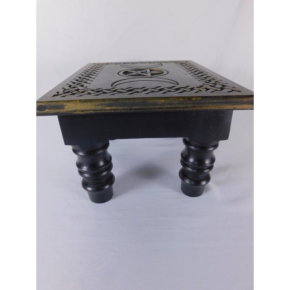 Triple Moon Pentacle Altar Table New Age Imports Wicca Witchcraft Ritual - Picture 7 of 11